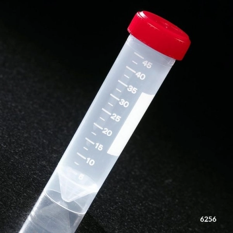 Globe scientific transport tube, 50ML, with attached red, pp, 25/BAG
